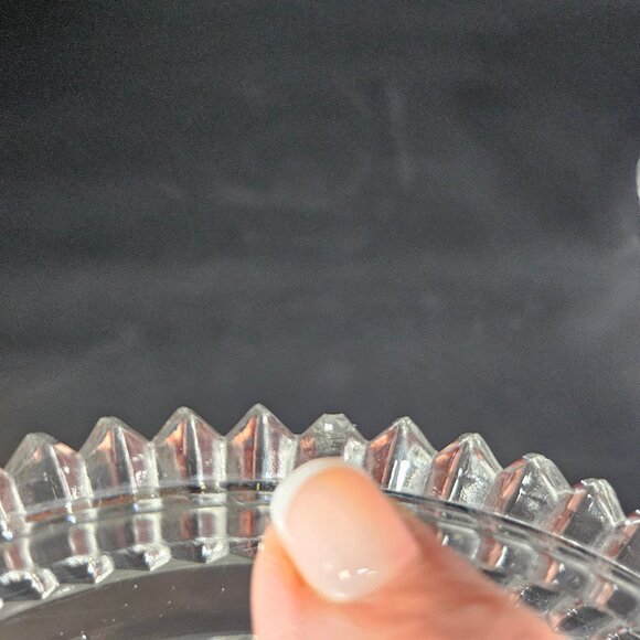 Anchor Hocking Pressed Glass Clear Queen Mary Ribbed Round Candy Dish. Vintage - Picture 11 of 12